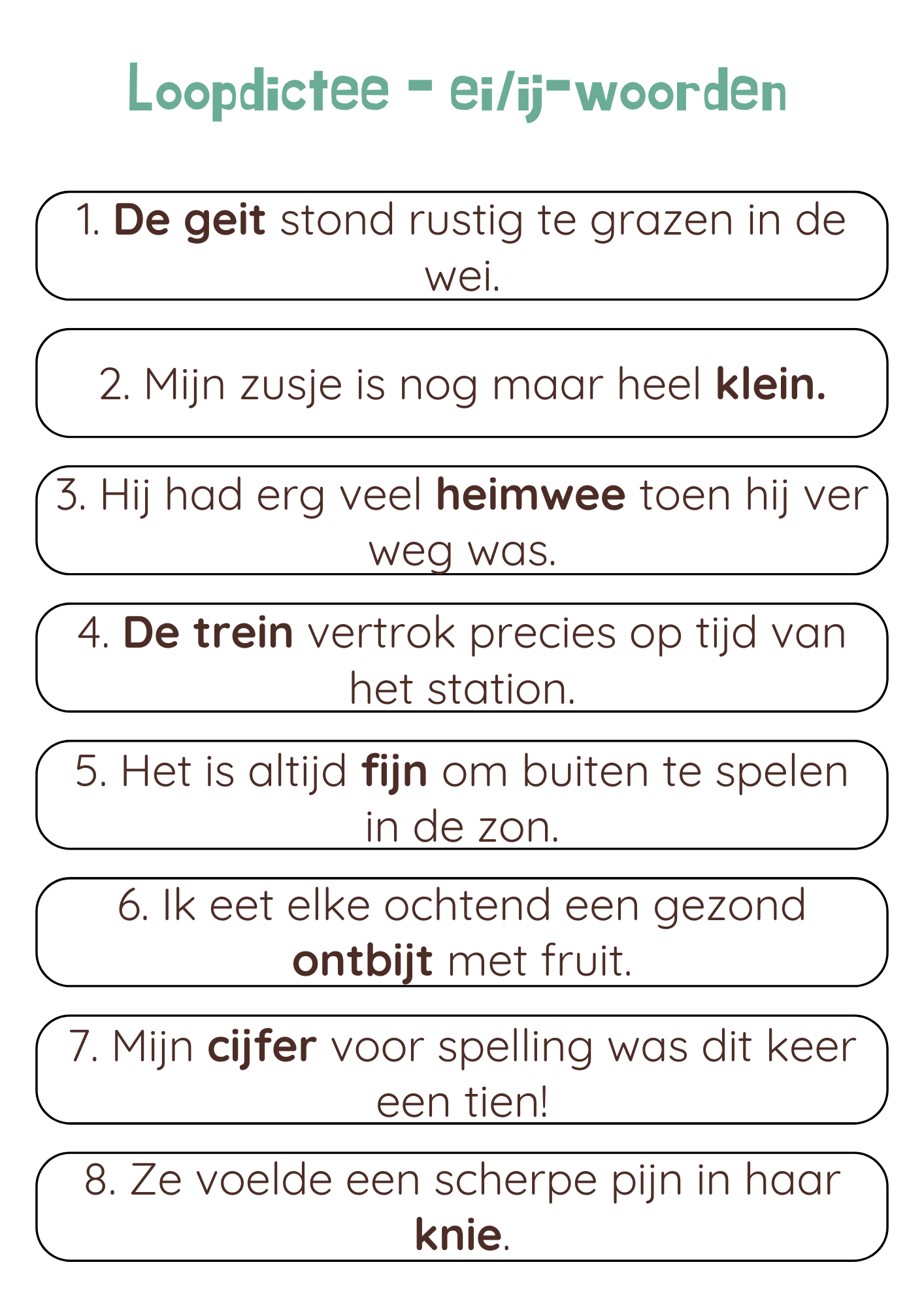 Loopdictee bundel alle spellingscategorieën - groep 4