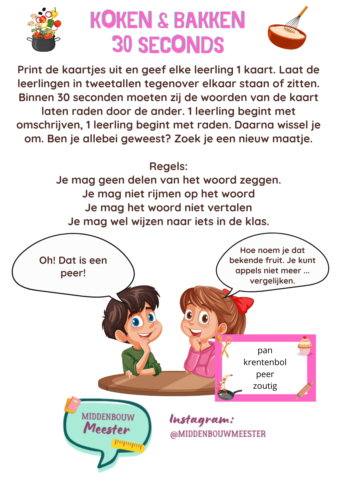 30 seconds - thema Koken & bakken