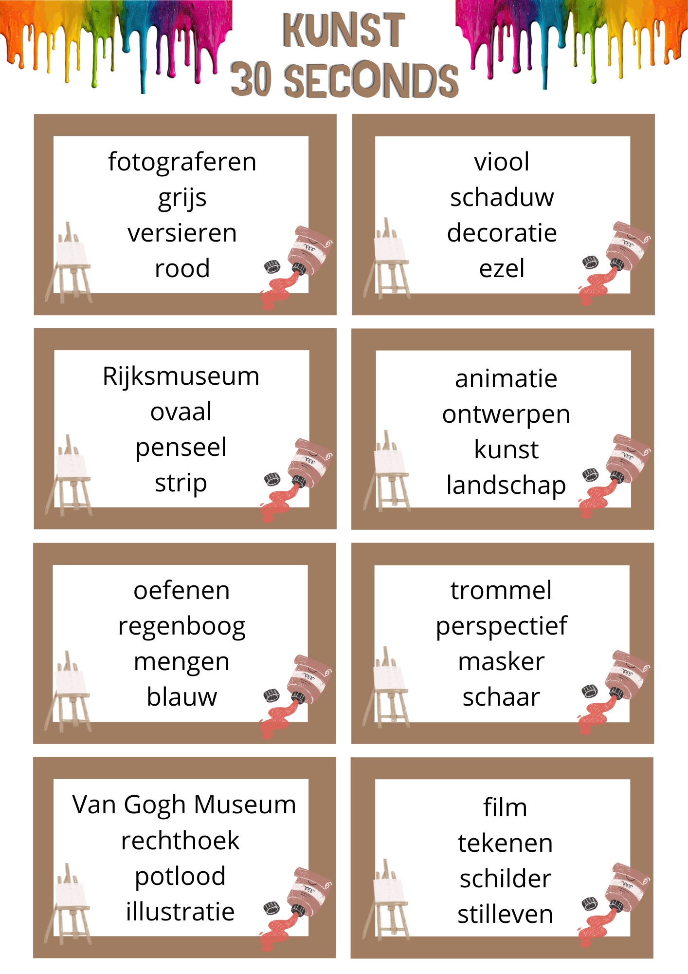 30 seconds thema 'Kunst'