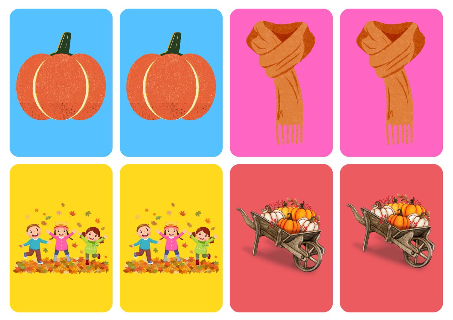 Matching cards - thema Herfst