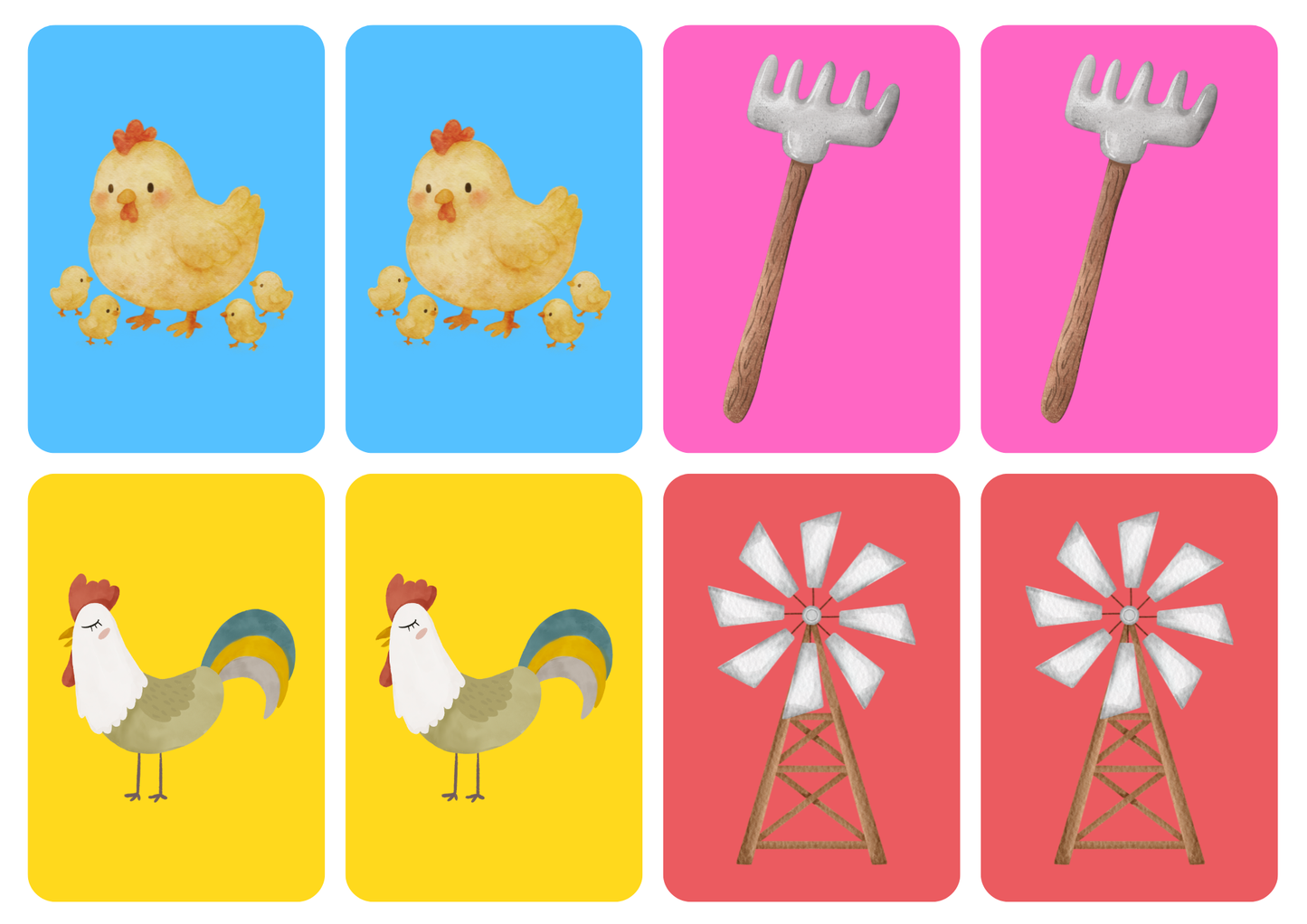 Matching cards thema 'Boerderij'