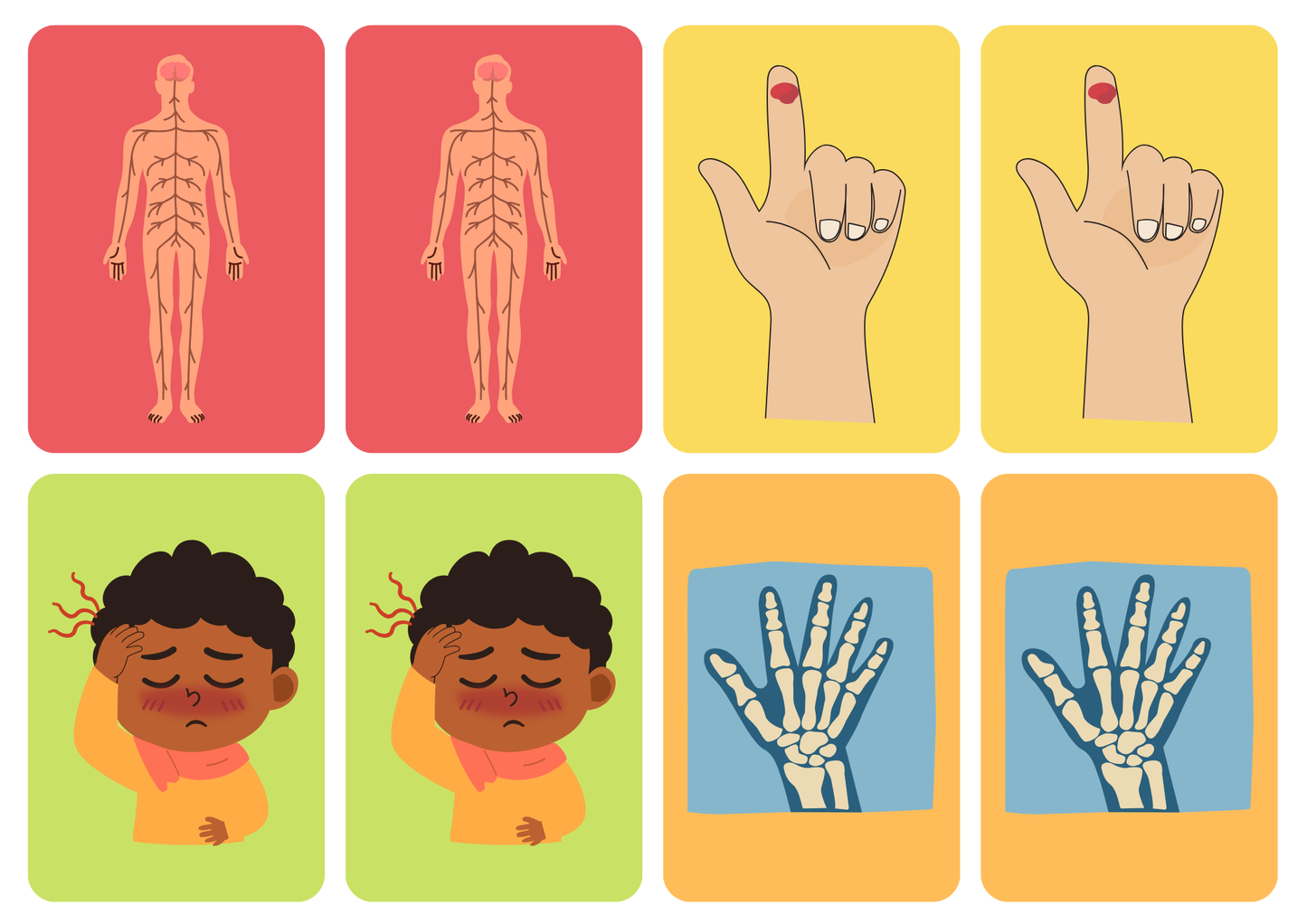 Matching cards thema 'Lijf'