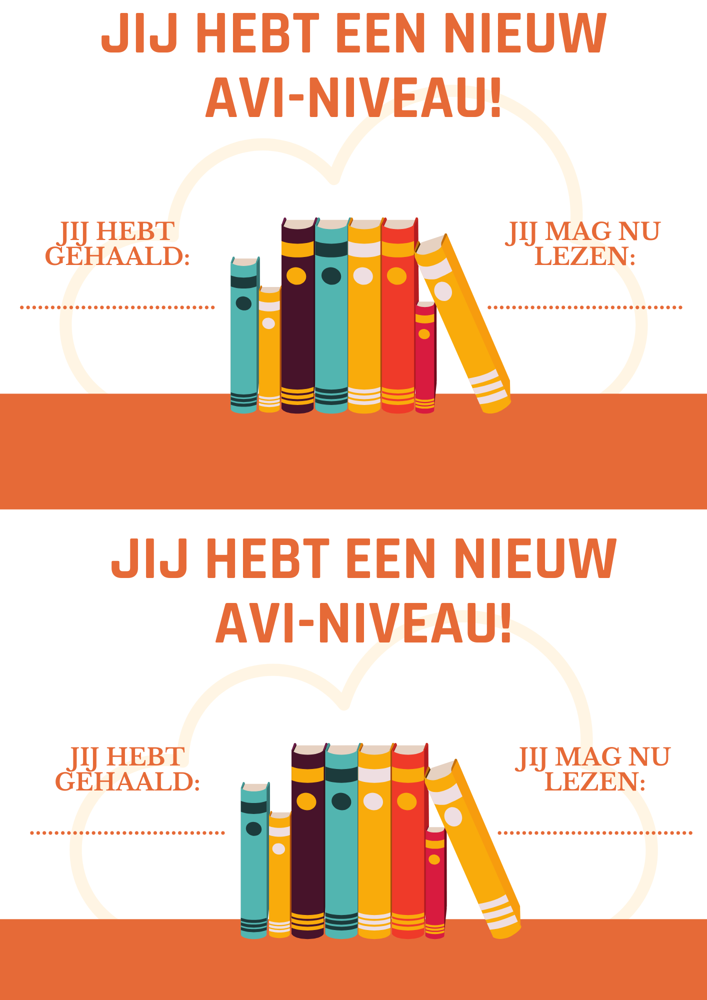 Avi niveau-kaartjes