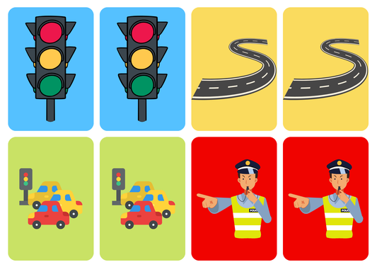 Matching cards - thema 'Verkeer'