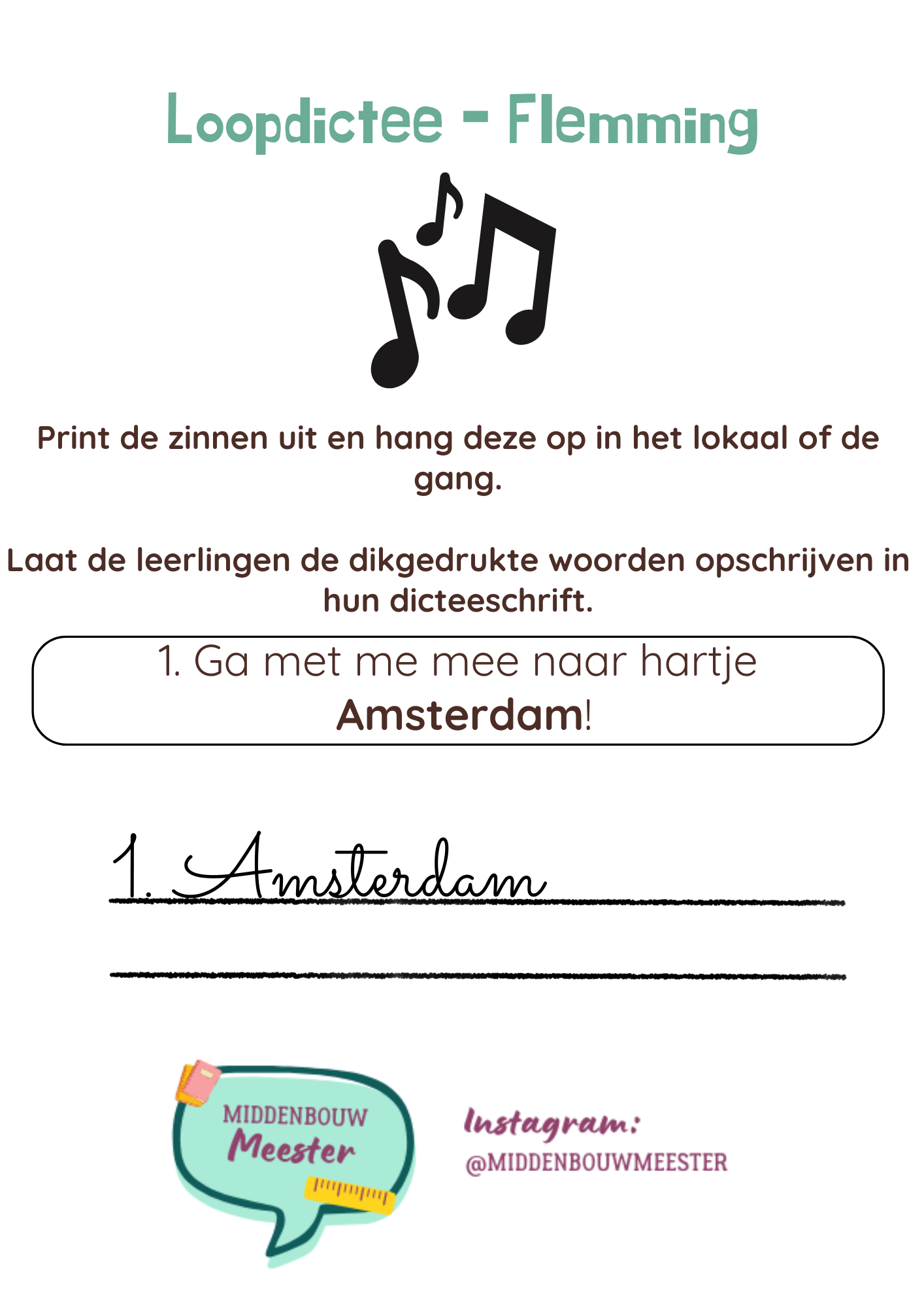 Loopdictee met Flemming - gratis download