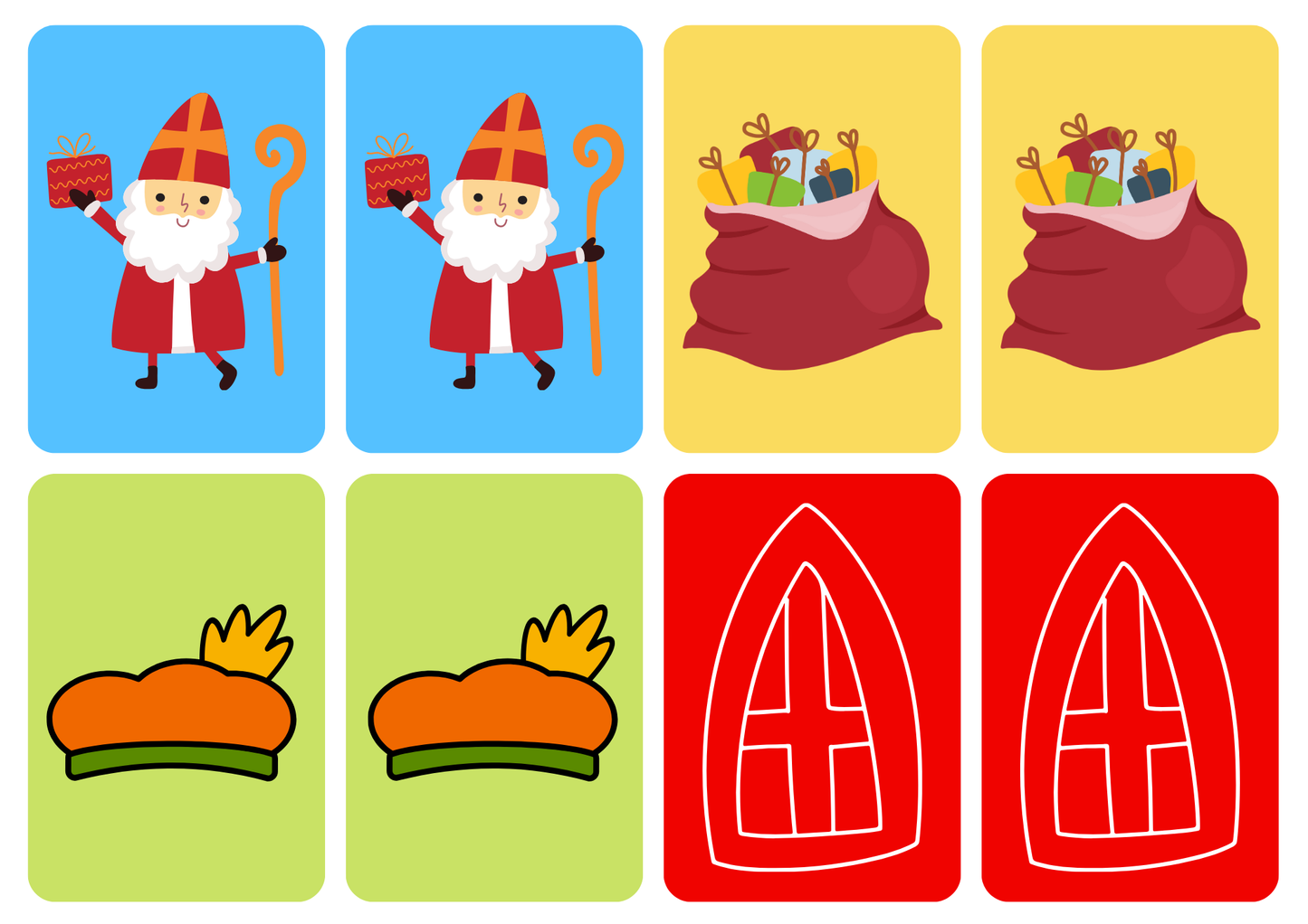 Matching cards - thema Sinterklaas