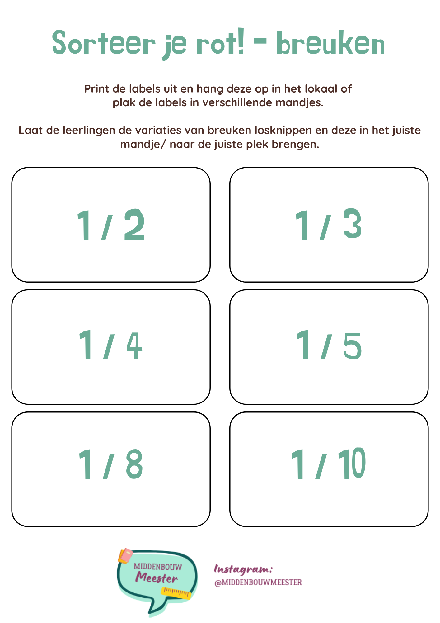 Sorteer je rot! - breuken - gratis download