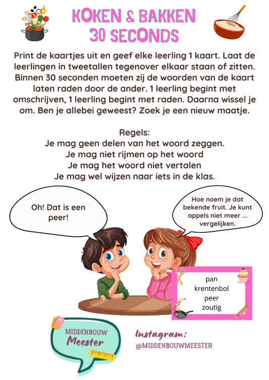 30 seconds - thema Koken & bakken