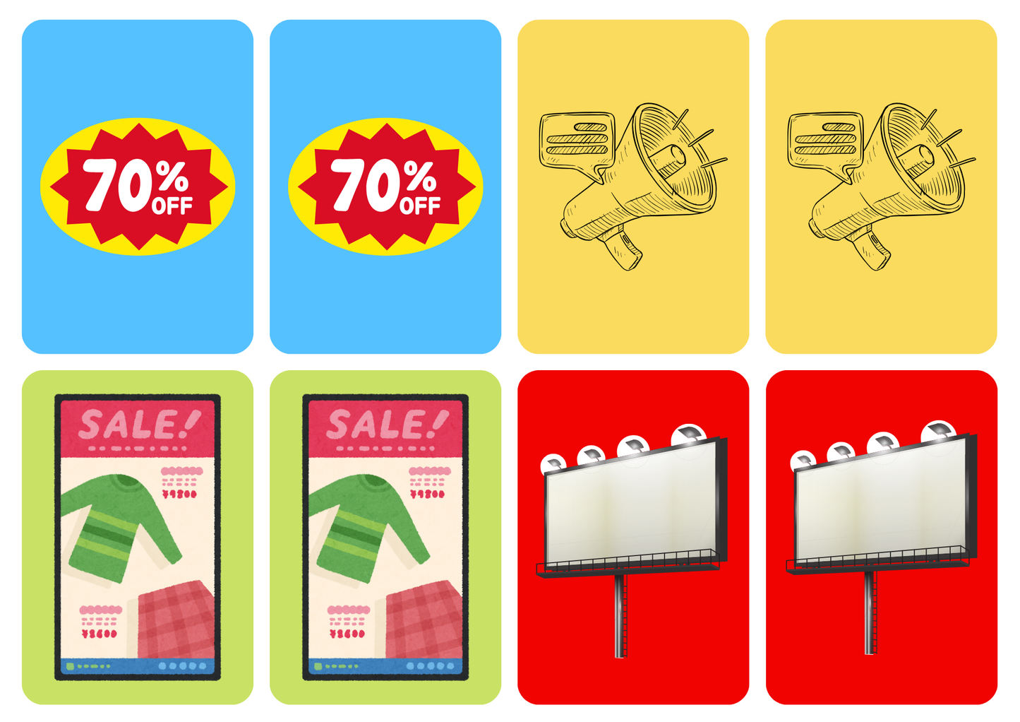 Matching cards thema 'Reclame'