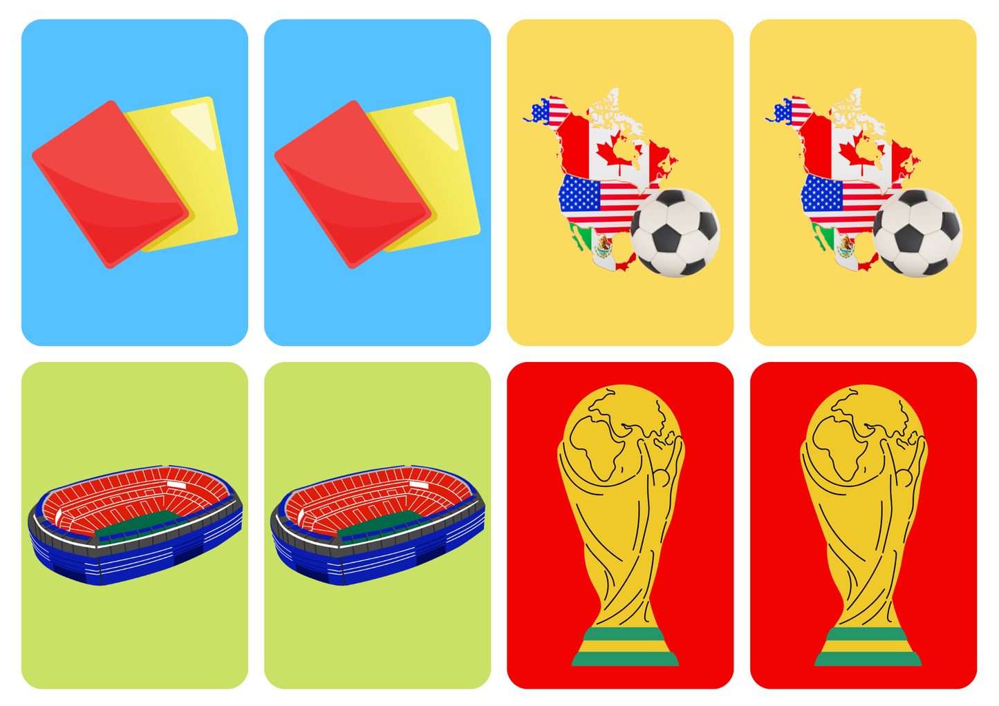 Matching cards thema 'Voetbal'