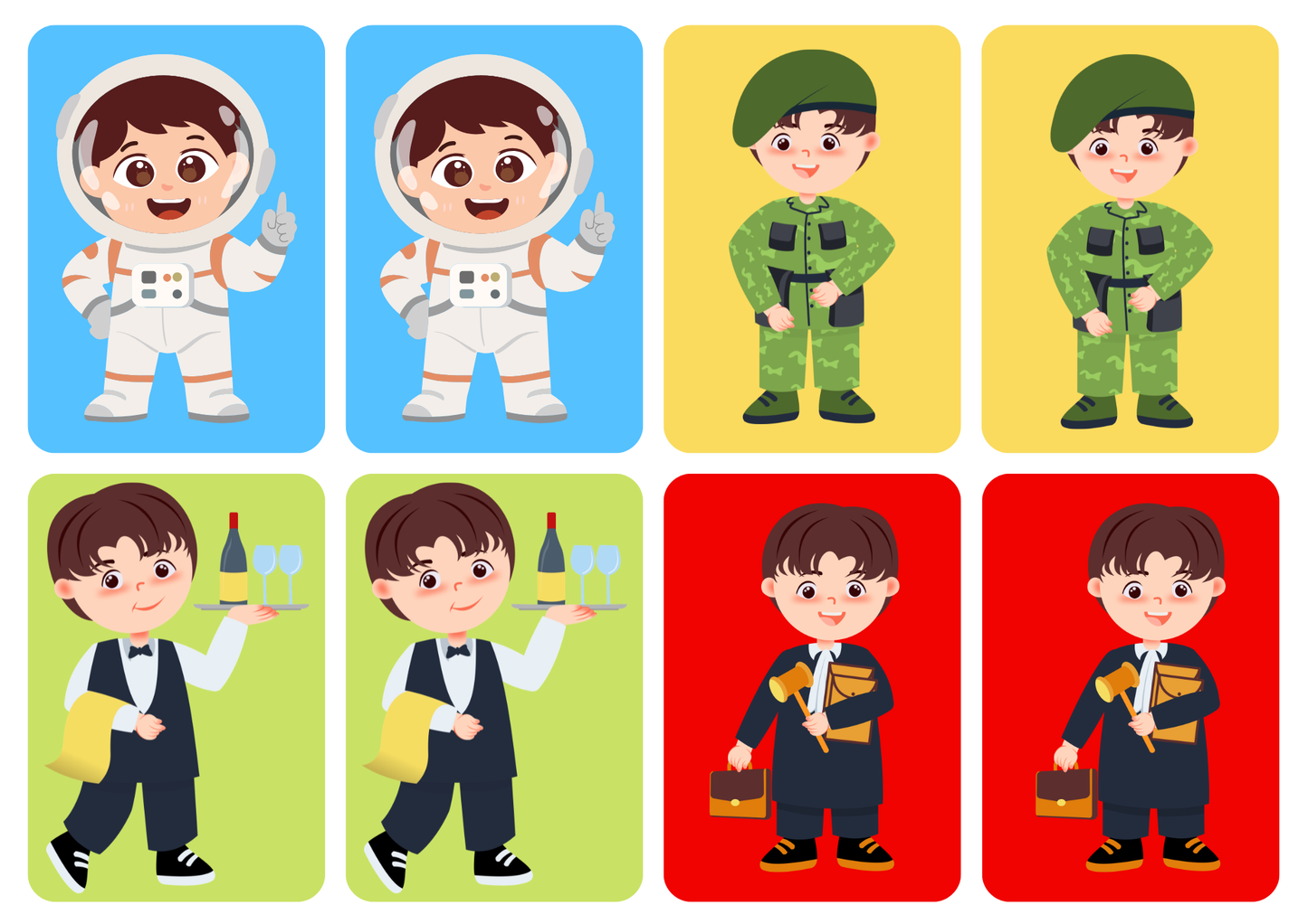 Matching cards thema 'Beroepen'