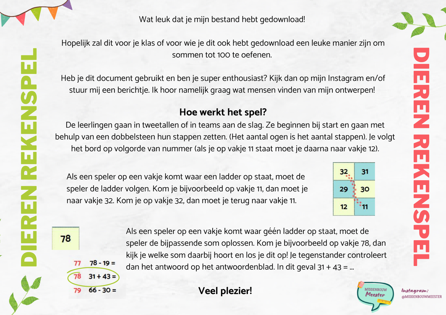 Het dieren rekenspel - sommen tot 100