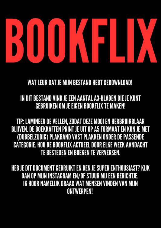 Maak je eigen Bookflix - gratis download