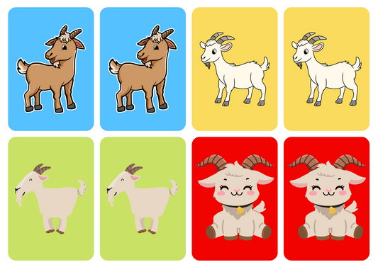 Matching cards - thema 'Geiten'