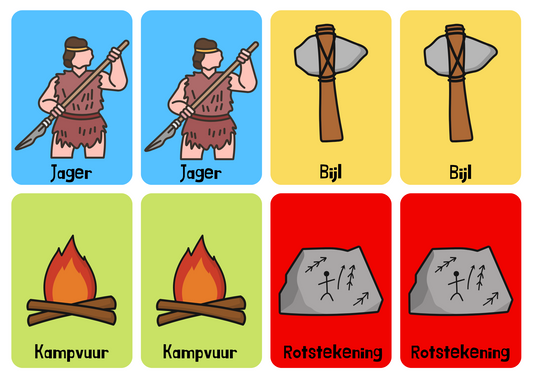 Matching cards Jagers en Boeren - gratis download