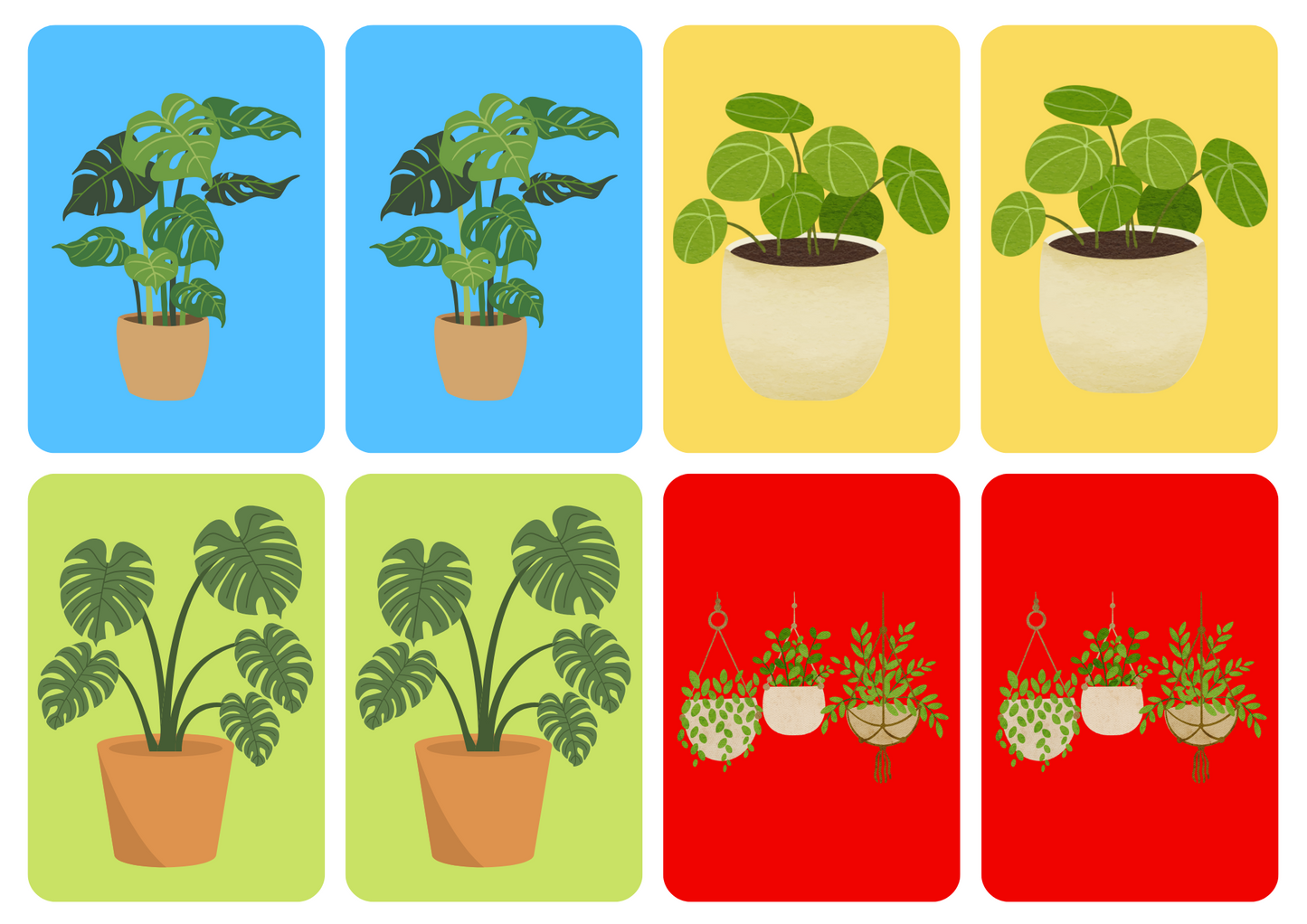 Matching cards thema 'Planten'