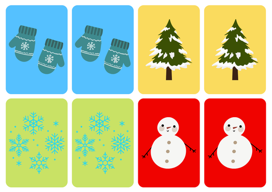 Matching cards thema 'sneeuw'