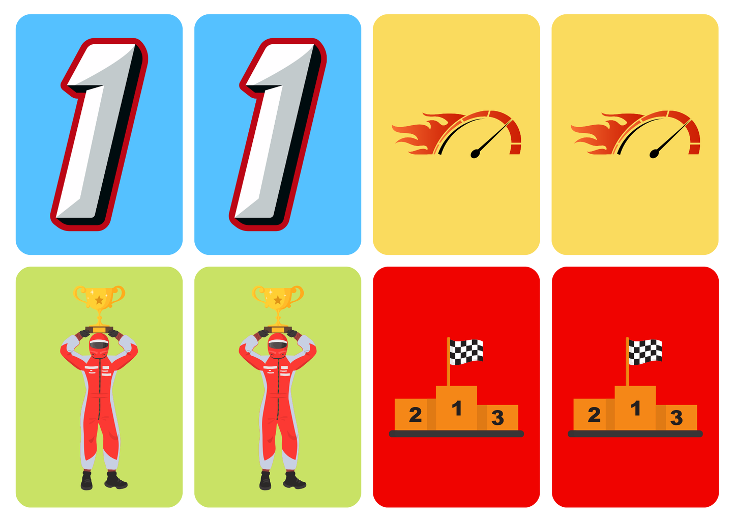 Matching cards thema Racen