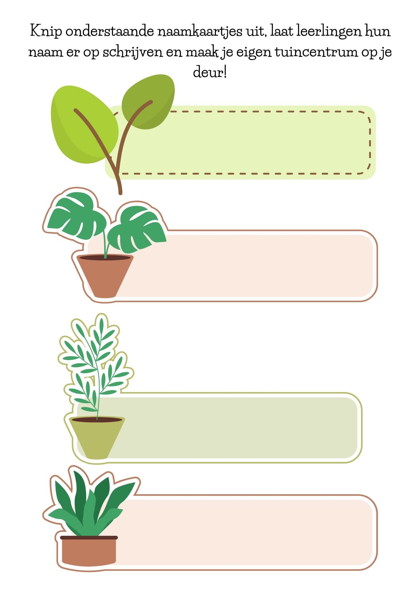 Dagritmekaarten thema 'Planten'