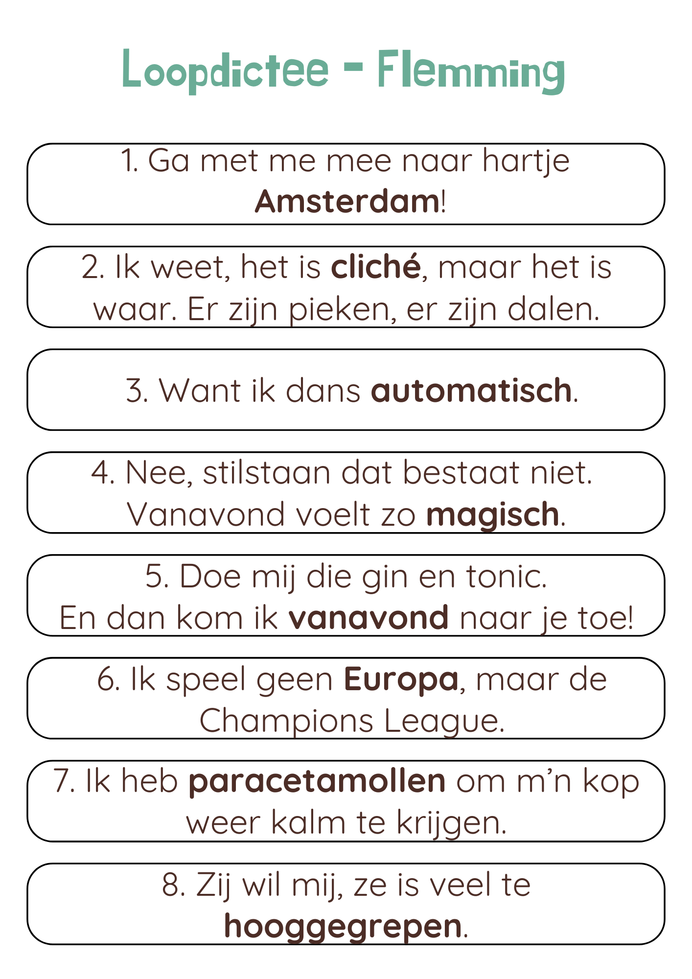 Loopdictee met Flemming - gratis download