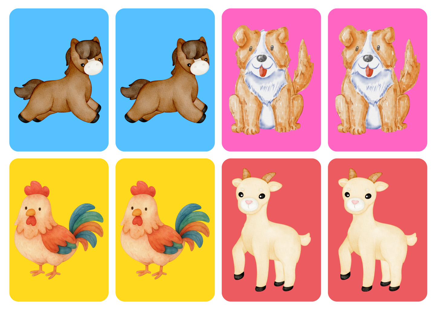 Matching cards thema 'Boerderij'