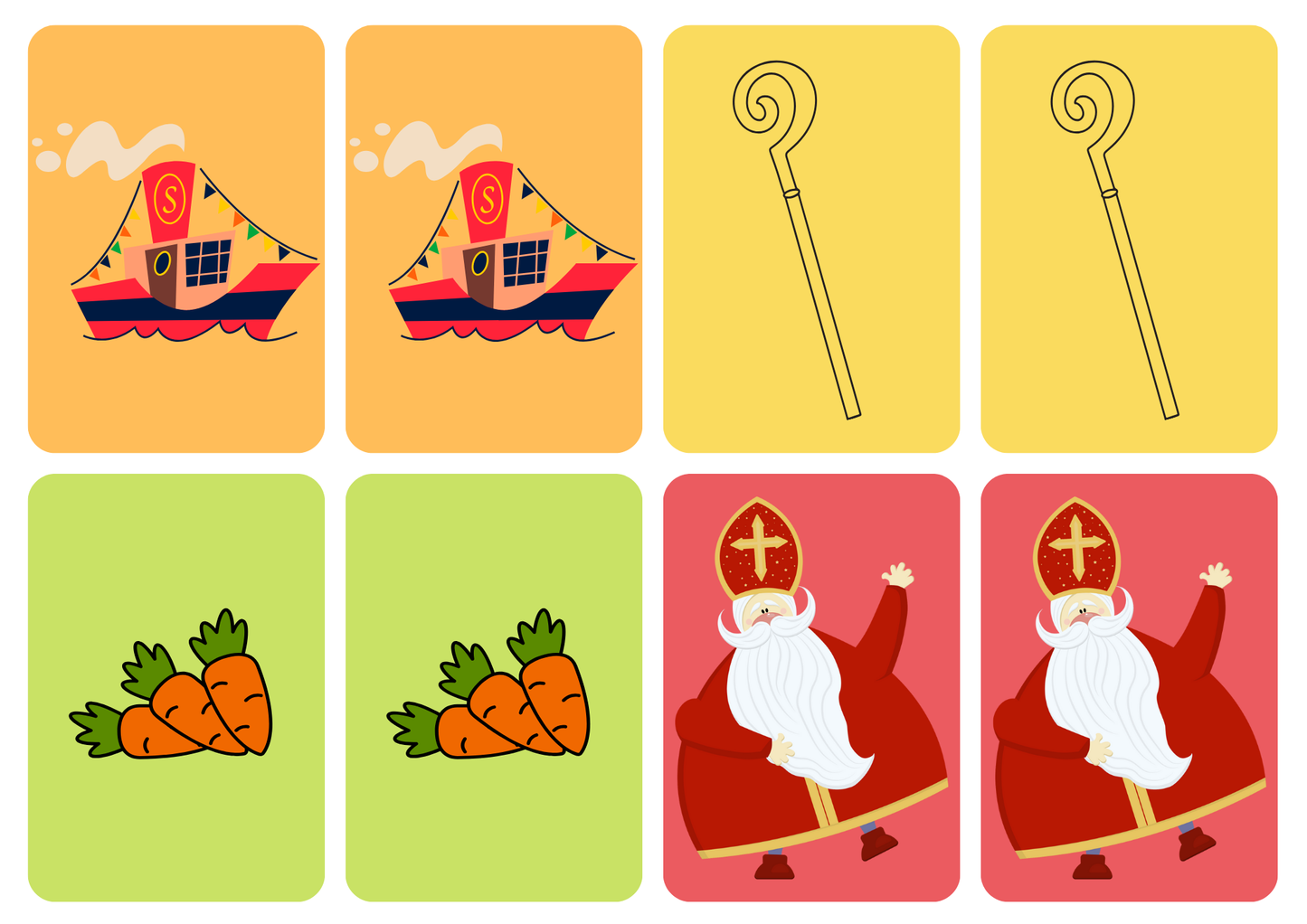 Matching cards - thema Sinterklaas