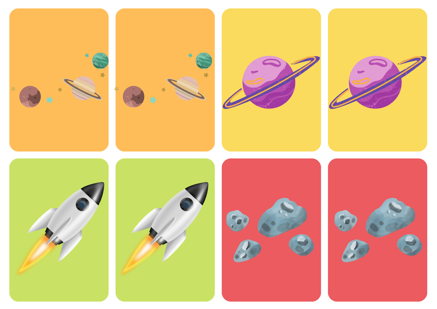 Matching cards - thema 'Ruimte'