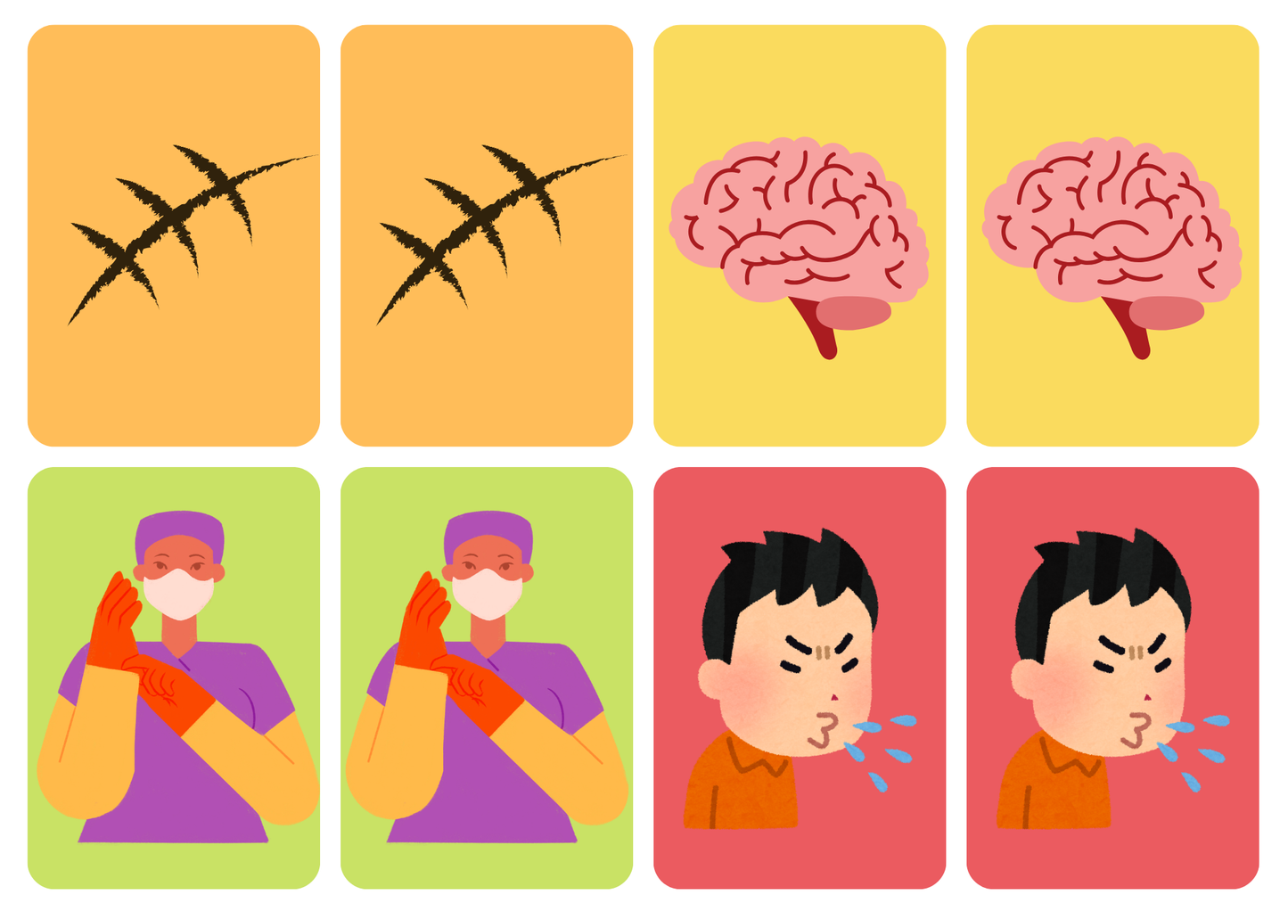 Matching cards thema 'Lijf'