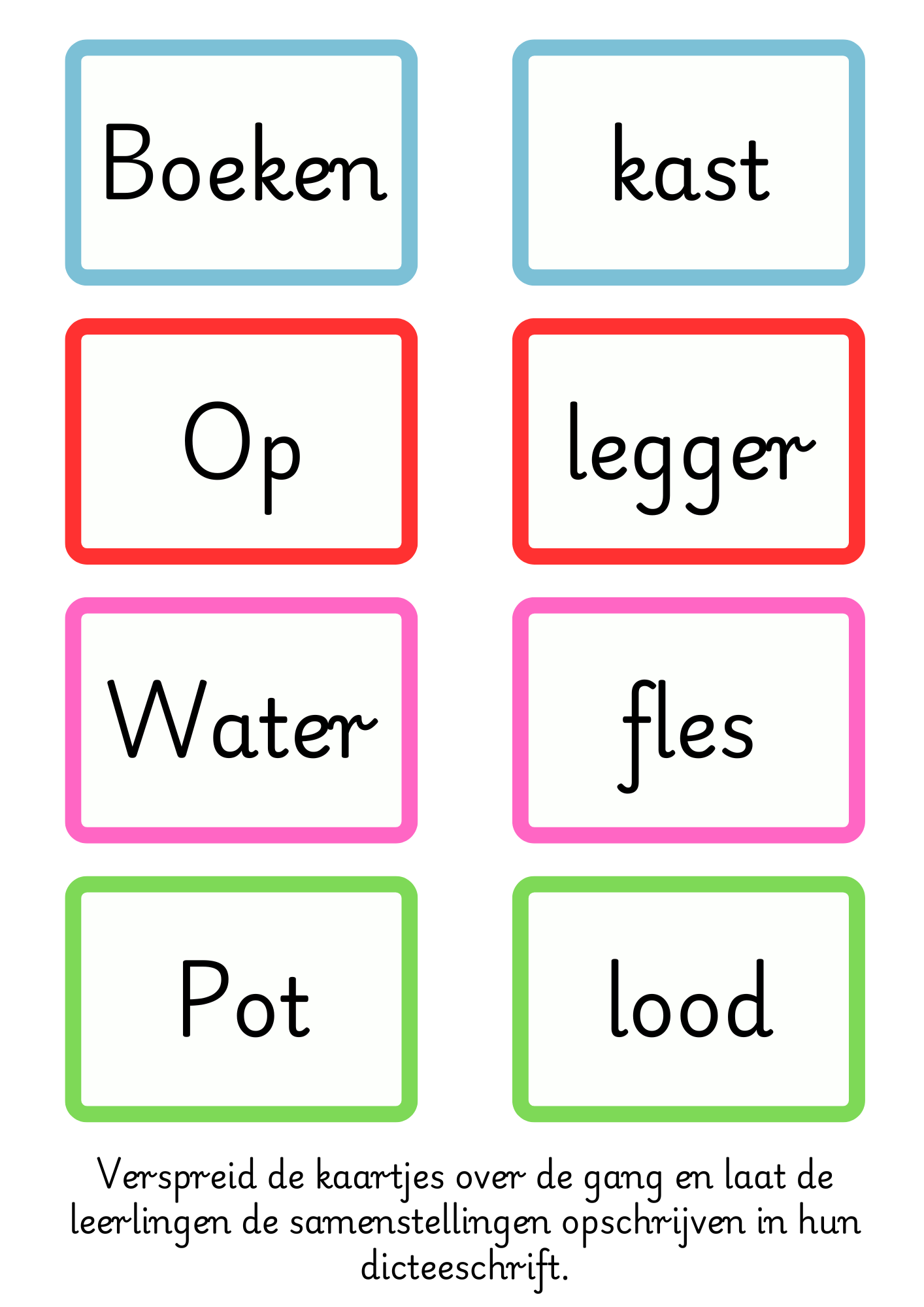 Samenstellingen-dictee - gratis download