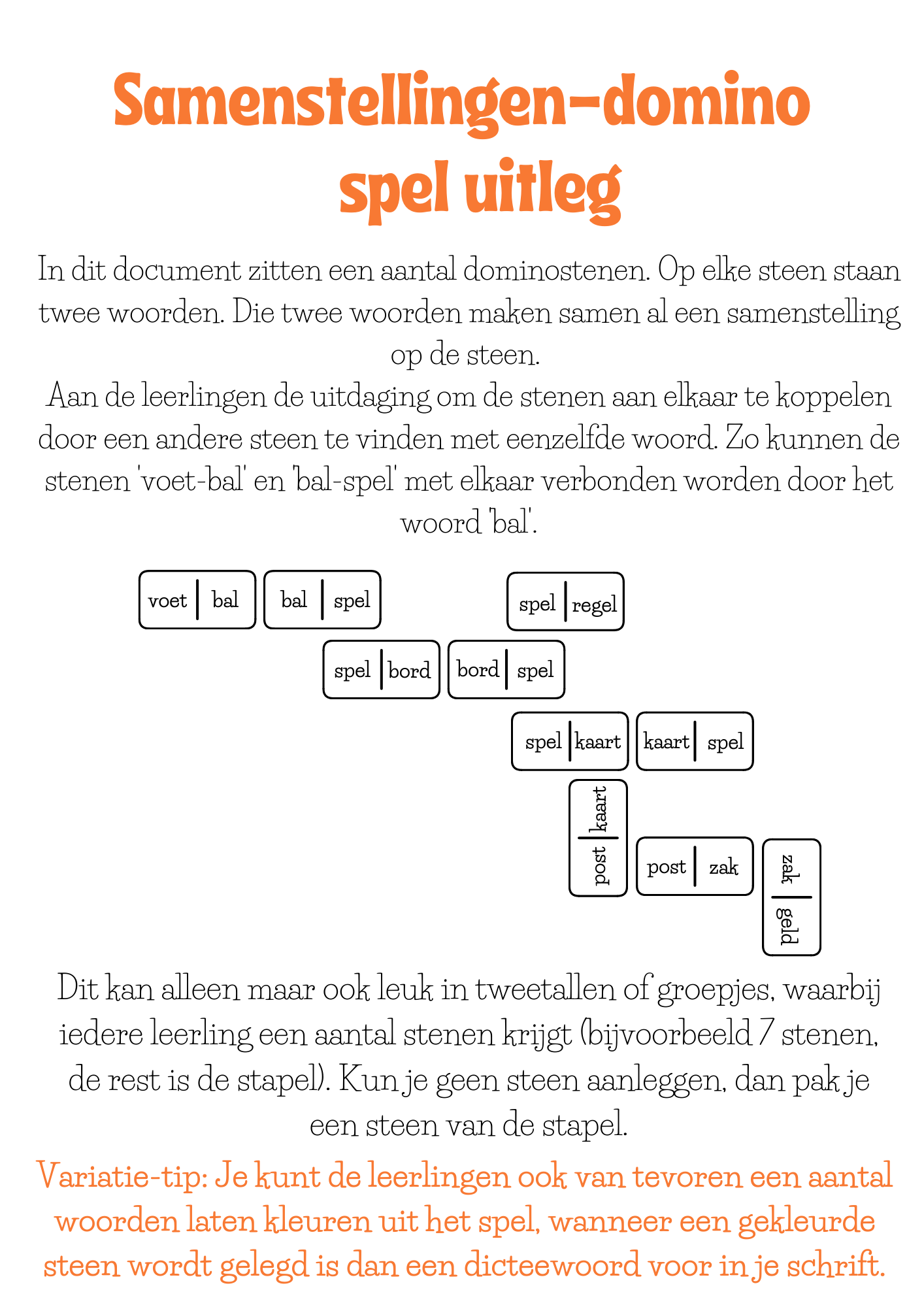 Samenstellingen domino