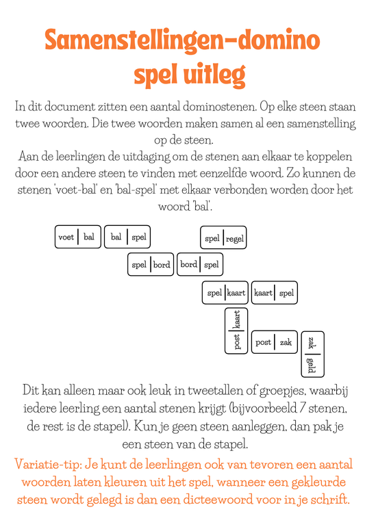 Samenstellingen domino