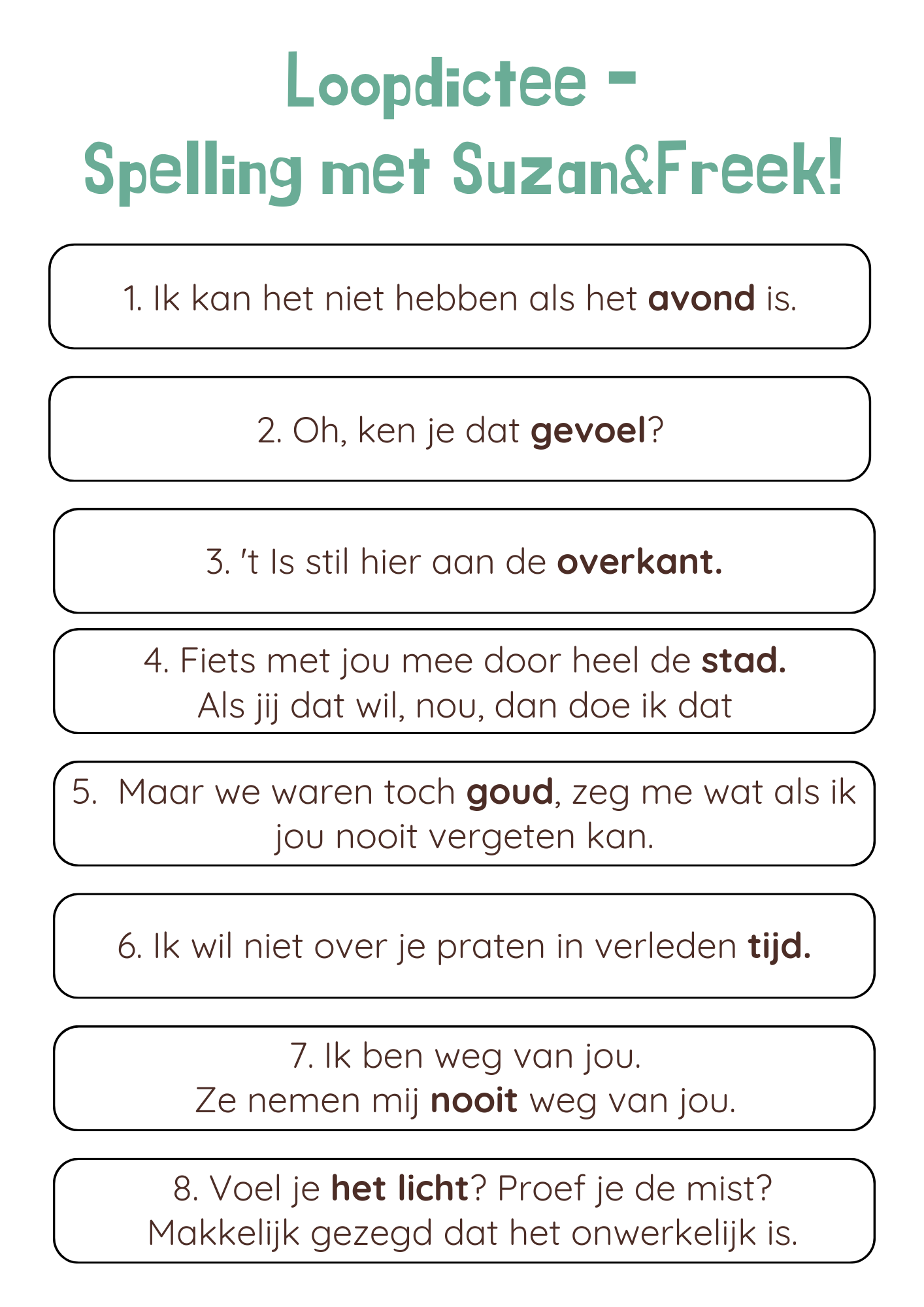 Loopdictee met Suzan & Freek! - gratis download