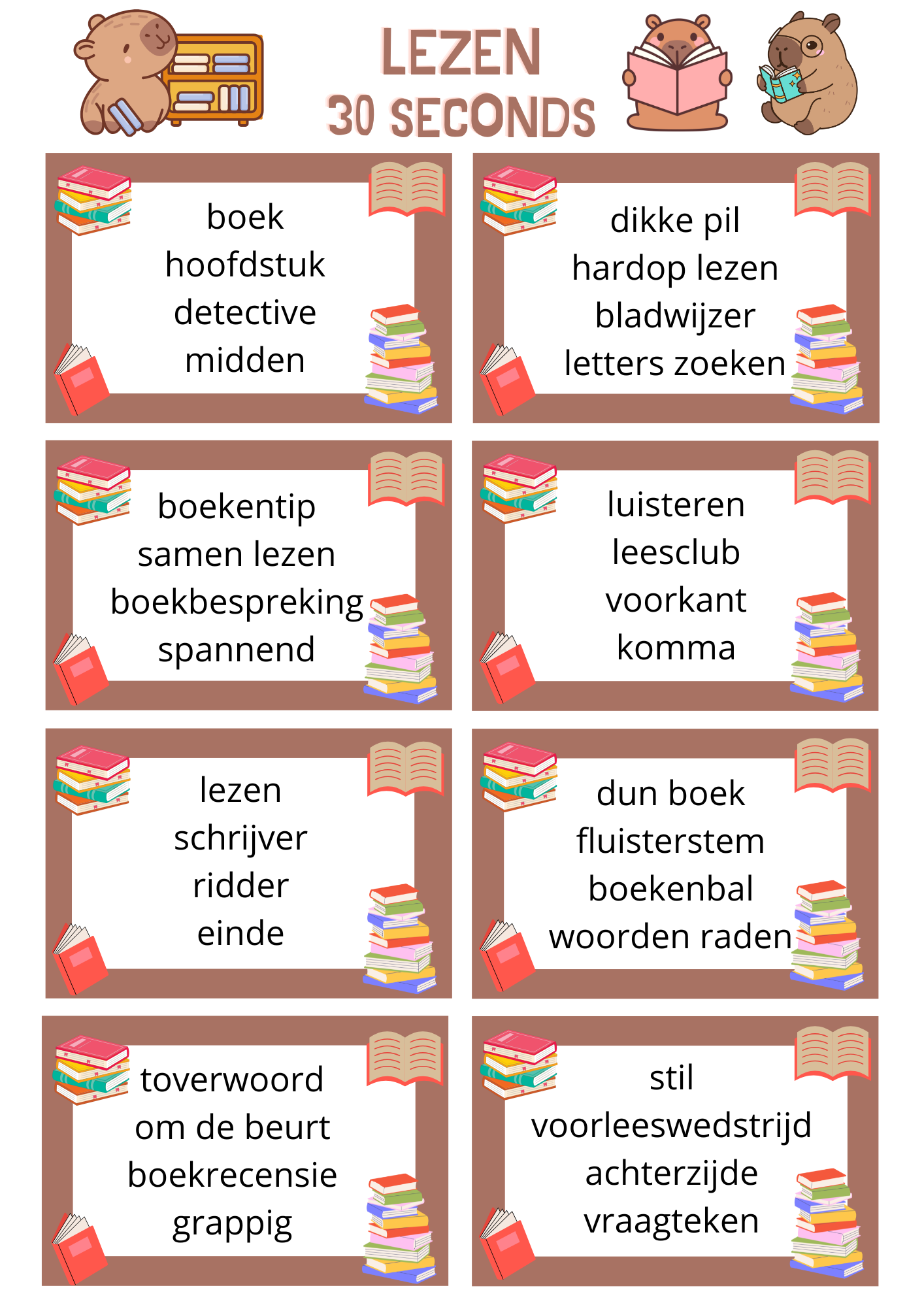 30 seconds - thema 'Lezen'