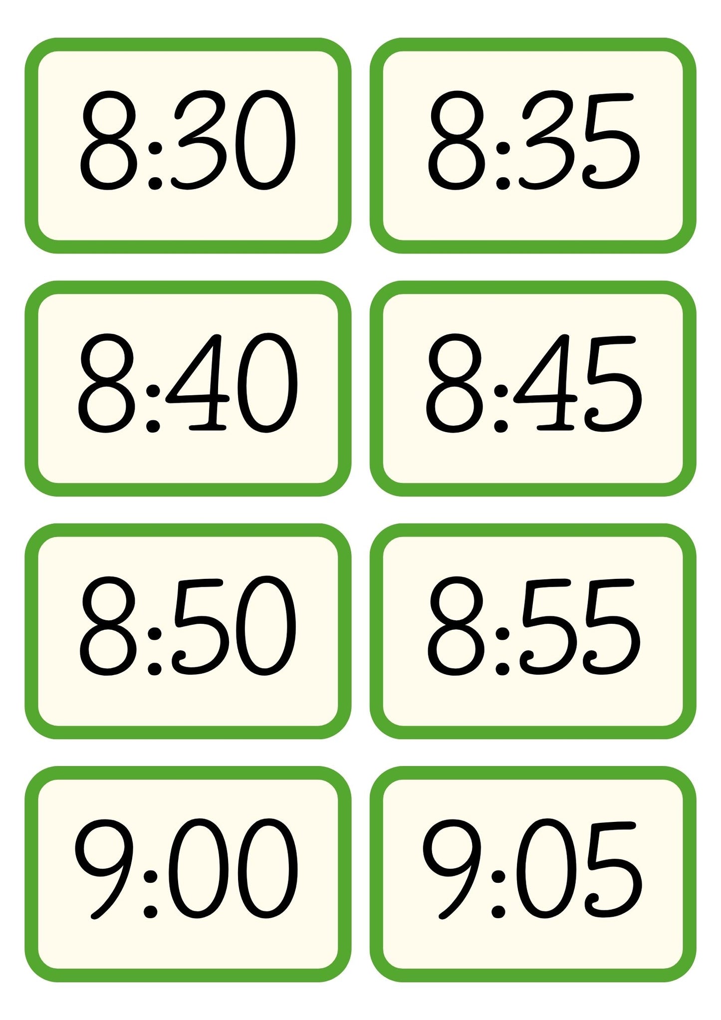 Dagritmekaarten thema 'Planten'
