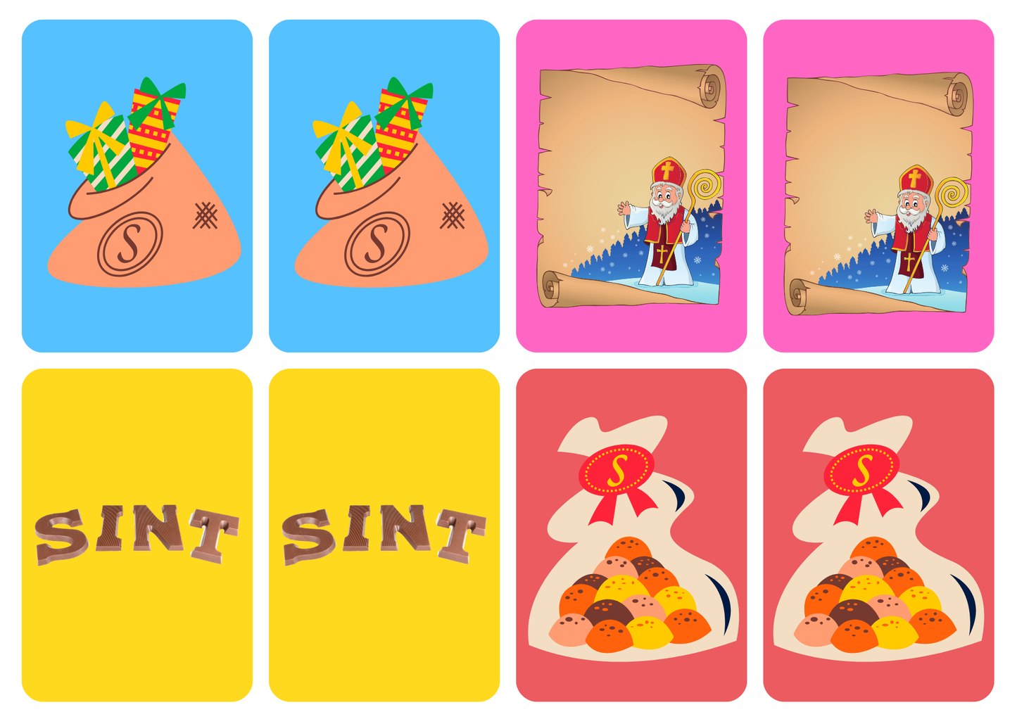 Matching cards - thema Sinterklaas