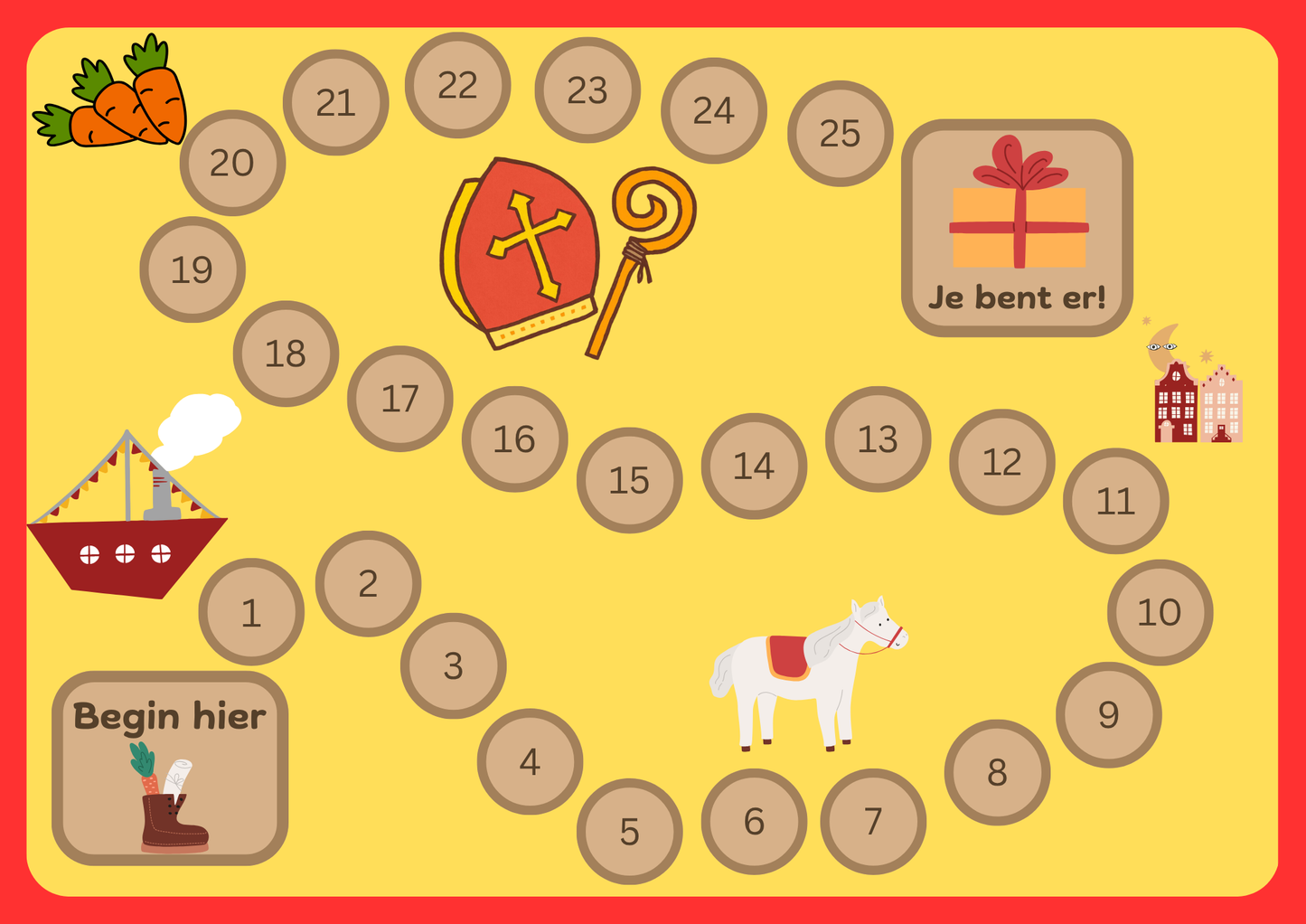 Sinterklaas rekenspel sommen tot 100