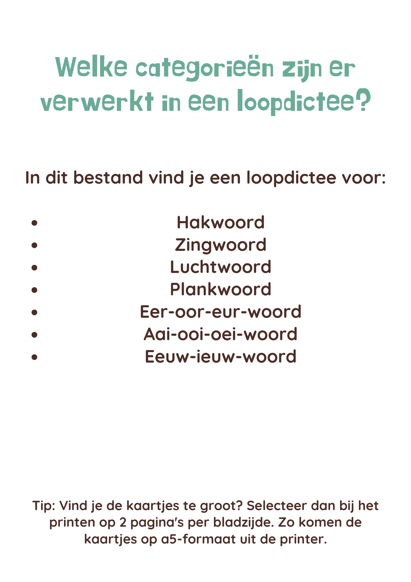 ALLE loopdictee bundels - groep 3 t/m groep 8