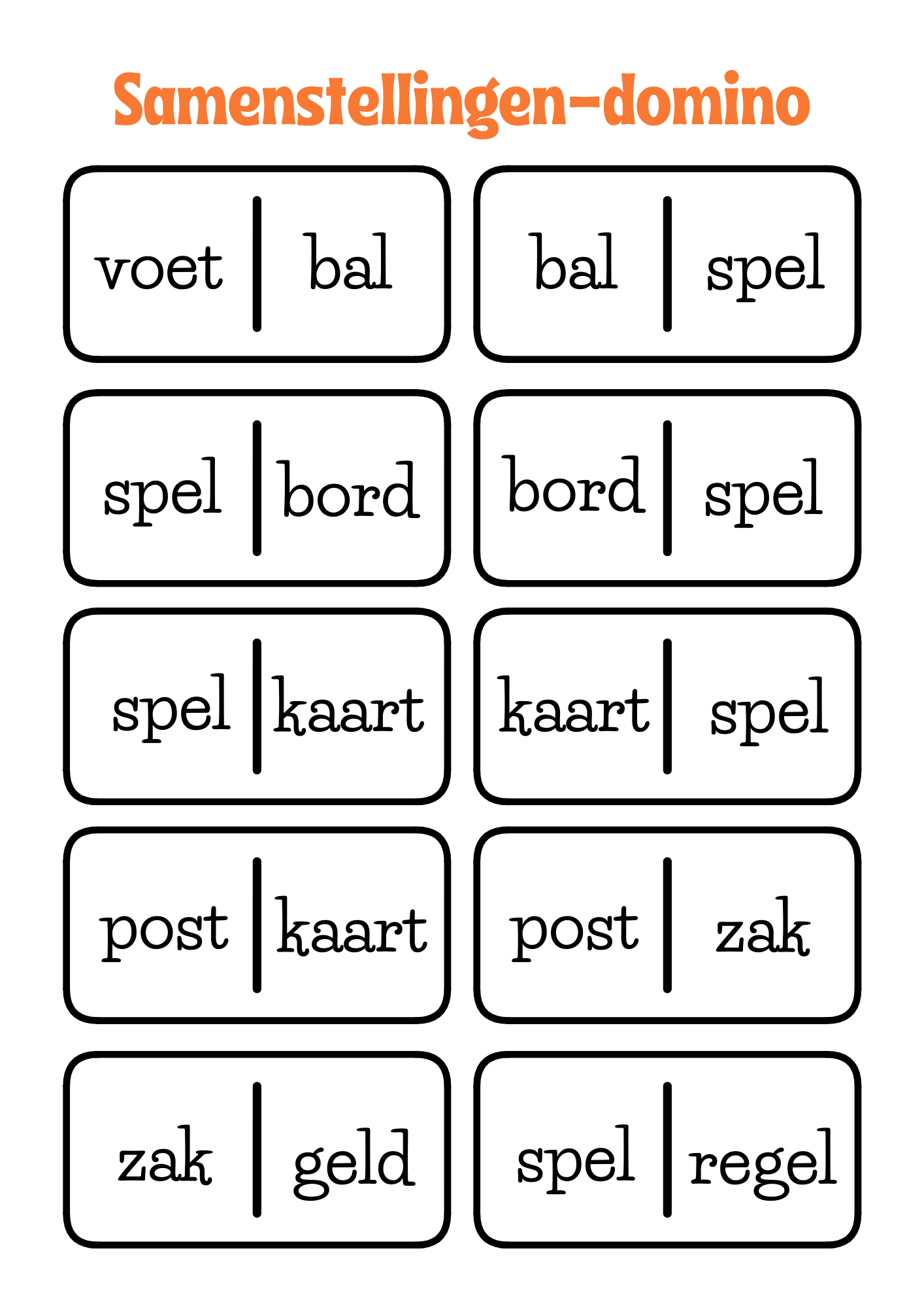 Samenstellingen domino