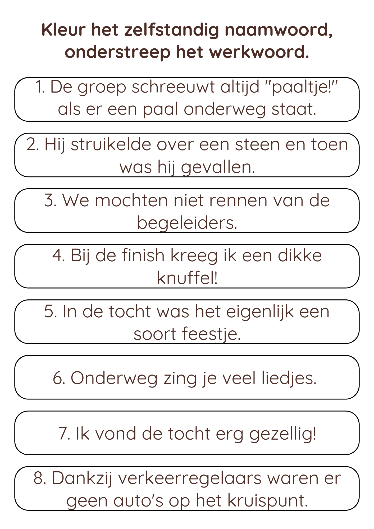 Loopdictee thema Avond4daagse - gratis download