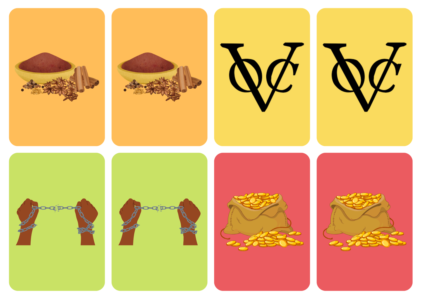 Matching cards thema 'Gouden Eeuw'