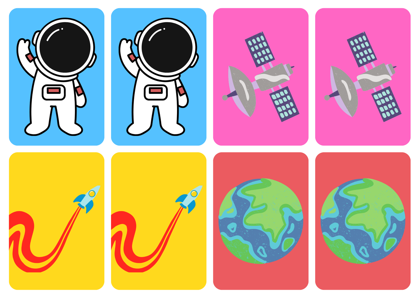 Matching cards - thema 'Ruimte'