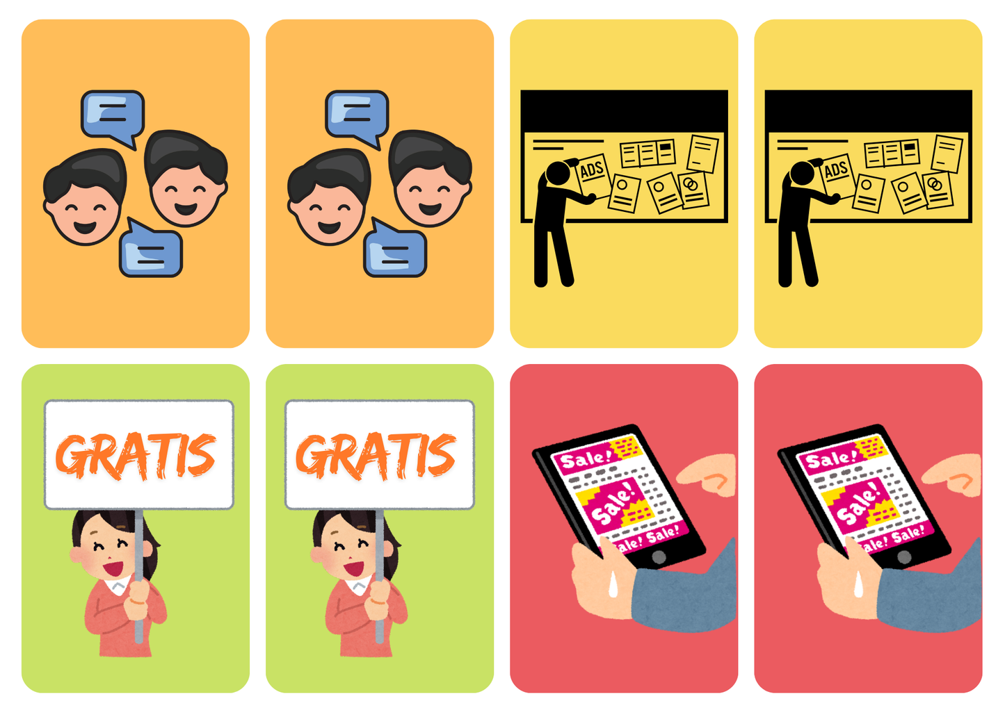 Matching cards thema 'Reclame'