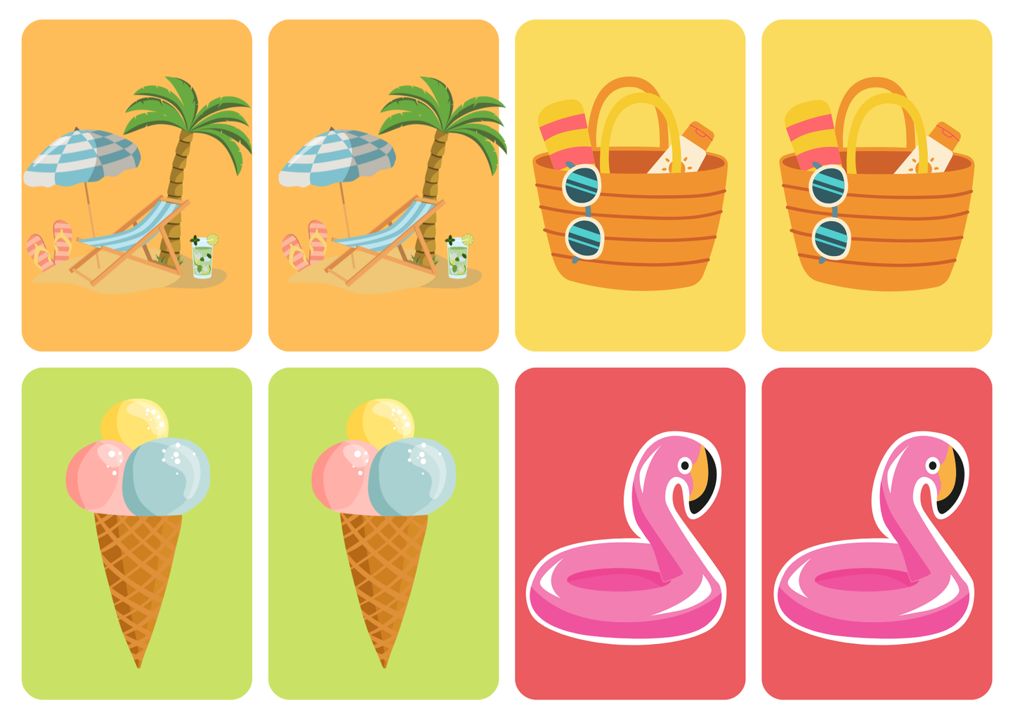 Matching cards thema 'Seizoenen'