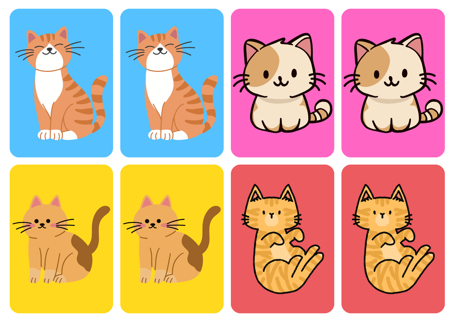 Matching cards thema 'Katten'