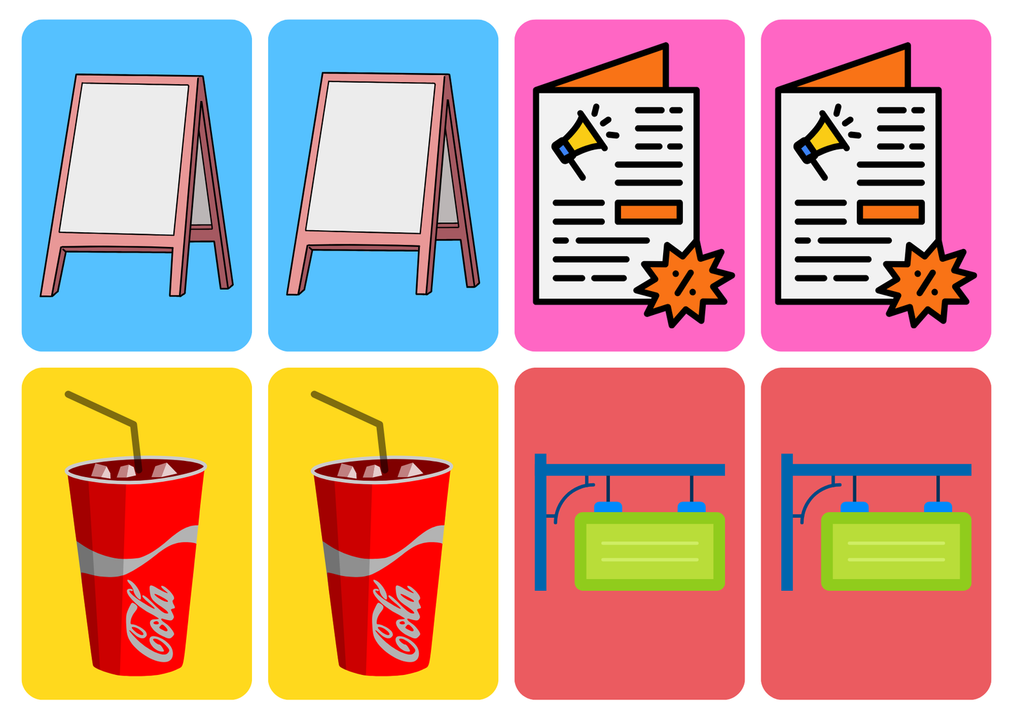 Matching cards thema 'Reclame'