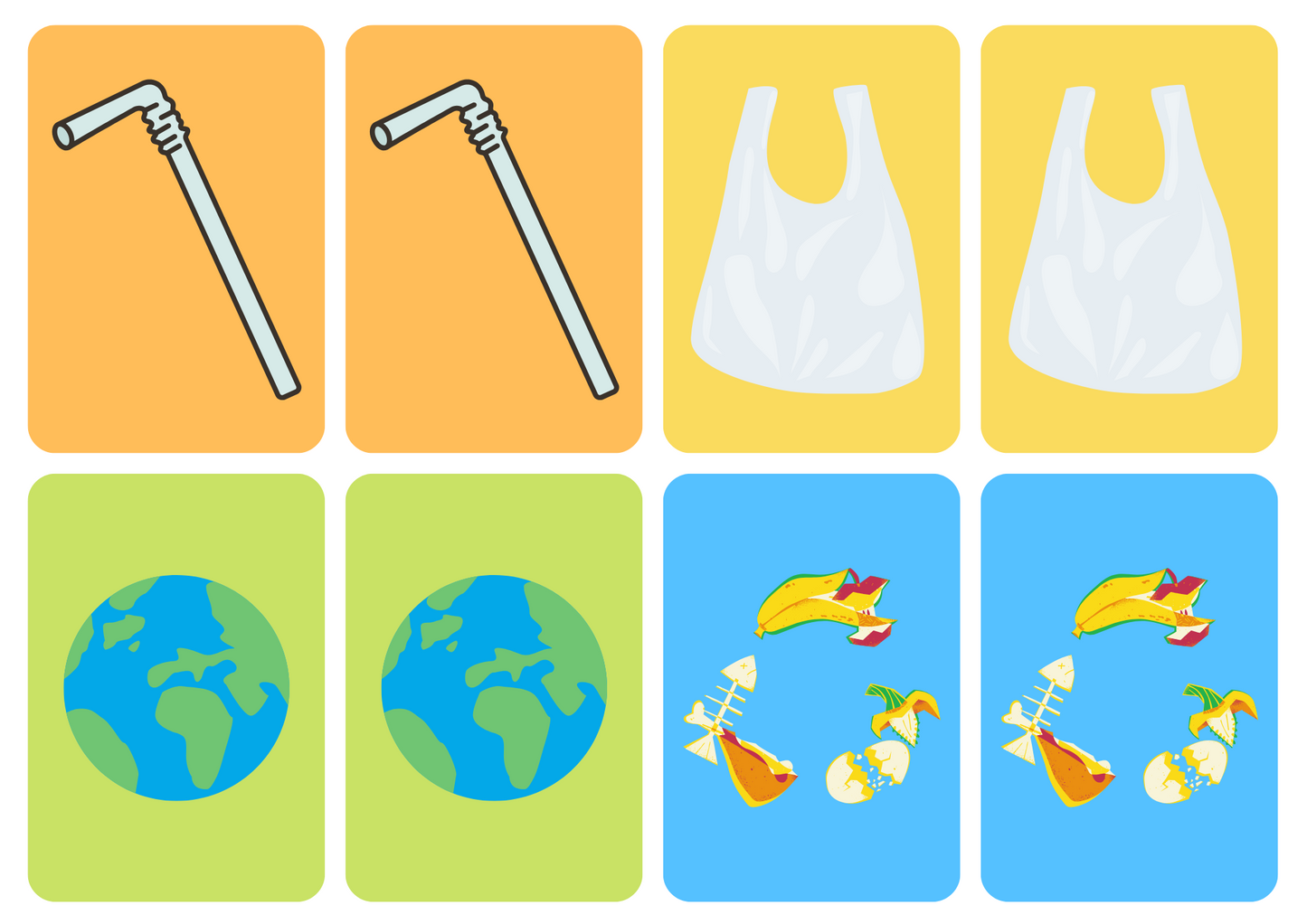 Matching cards - thema 'Milieu'