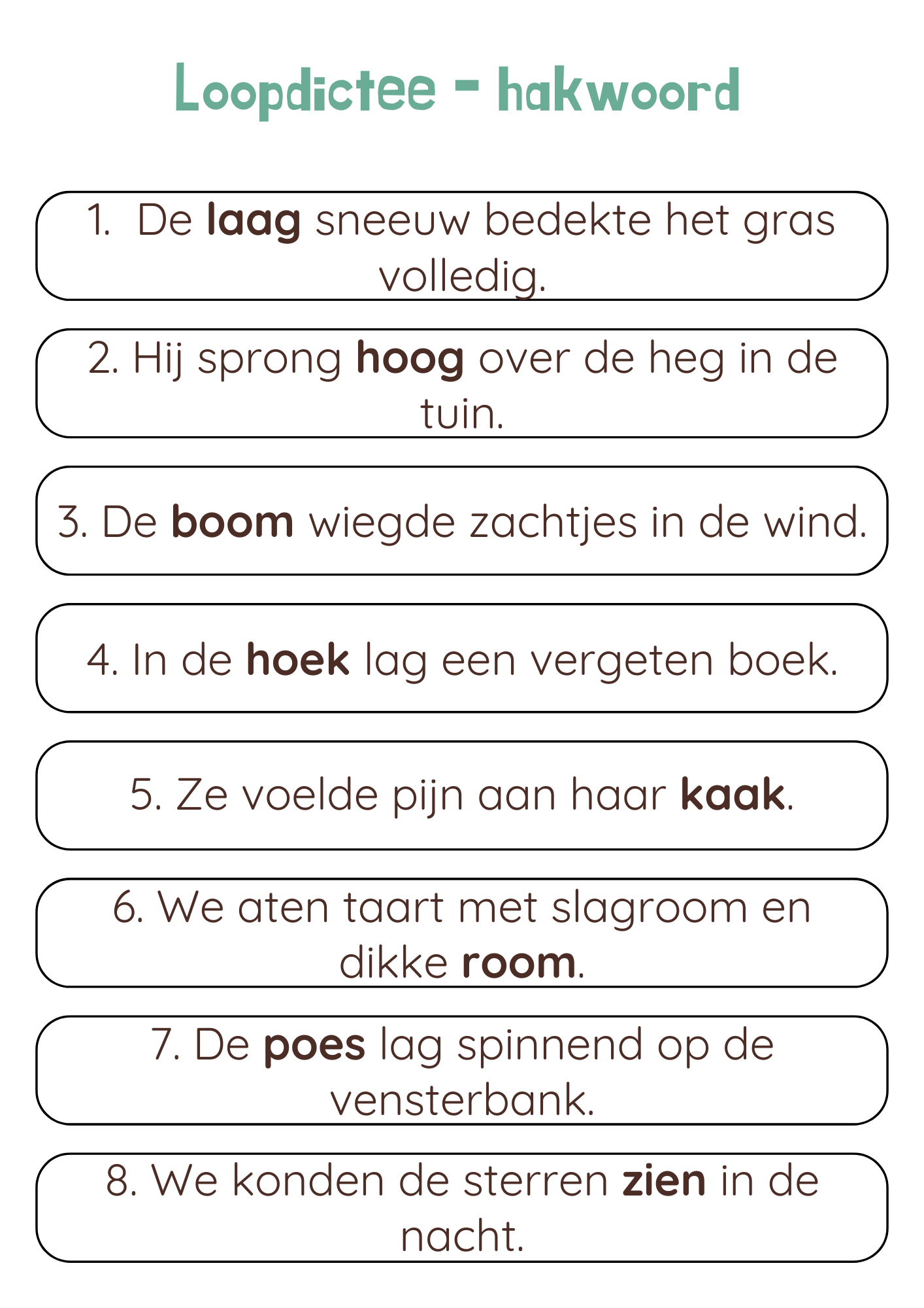 Loopdictee bundel alle spellingscategorieën - groep 4