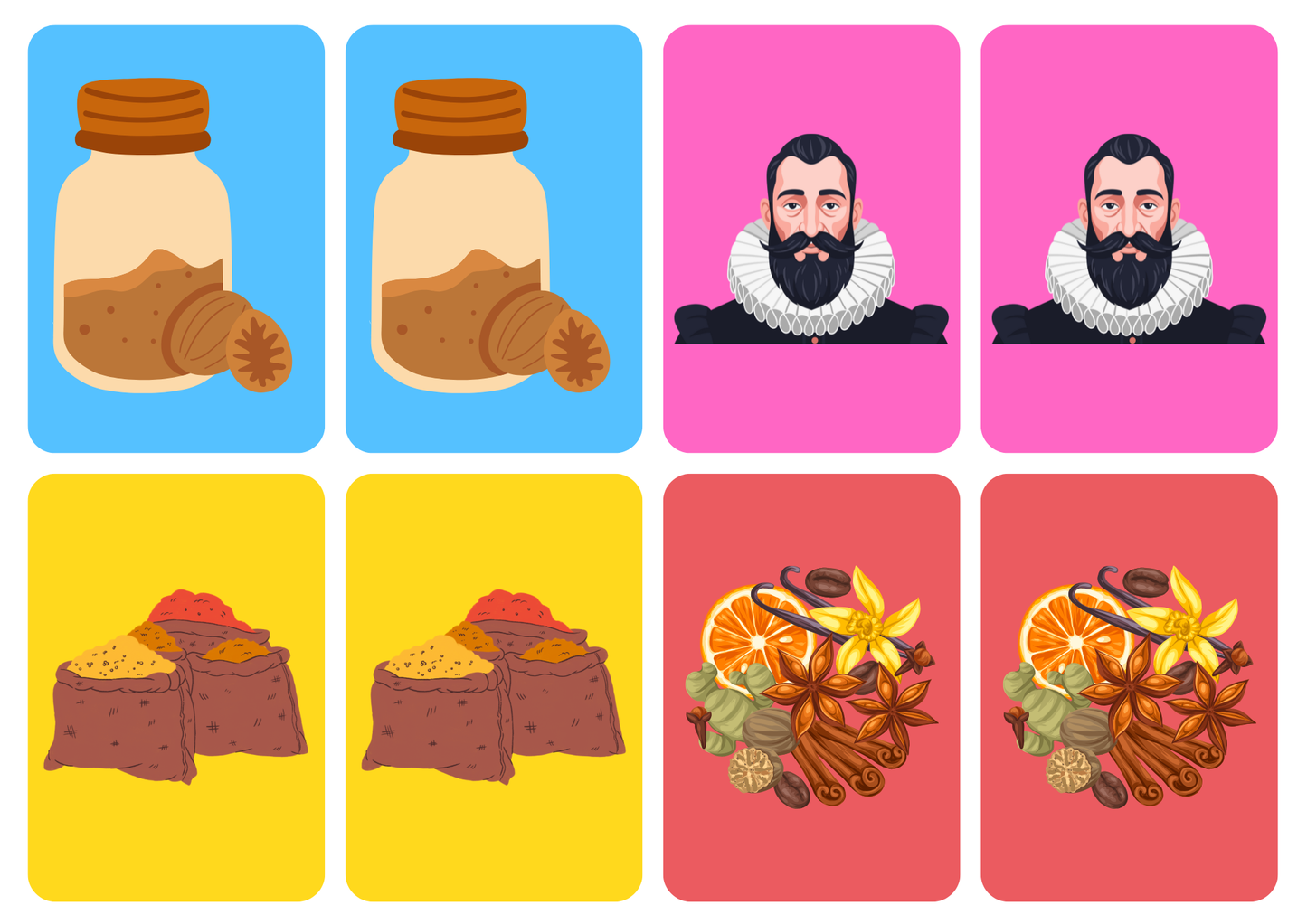 Matching cards thema 'Gouden Eeuw'