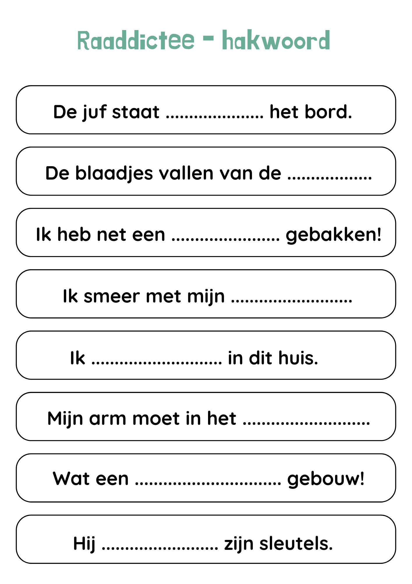 Raaddictee-bundel groep 4