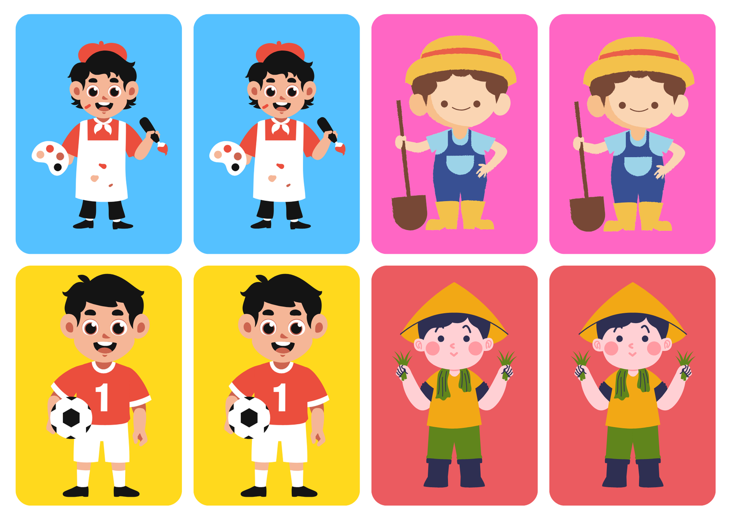 Matching cards thema 'Beroepen'